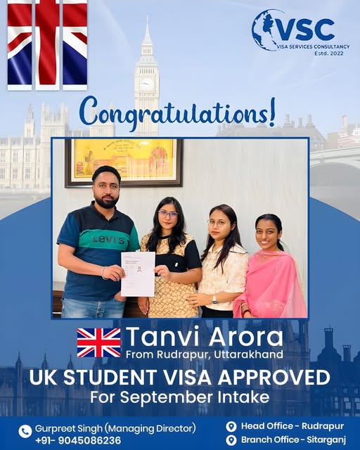 Tanvi Arora — UK Student Visa Approved