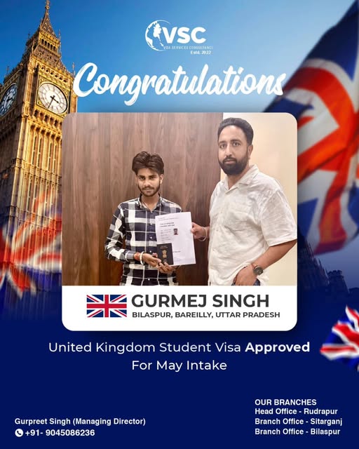 Gurmej Singh — UK Student Visa Approved