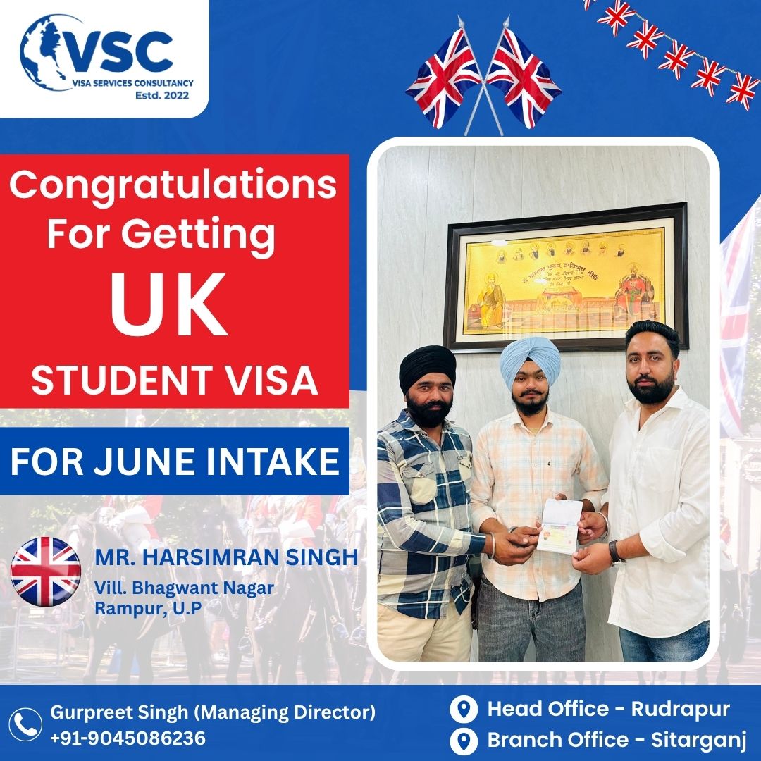 Harsimran Singh — UK Student Visa — June Intake