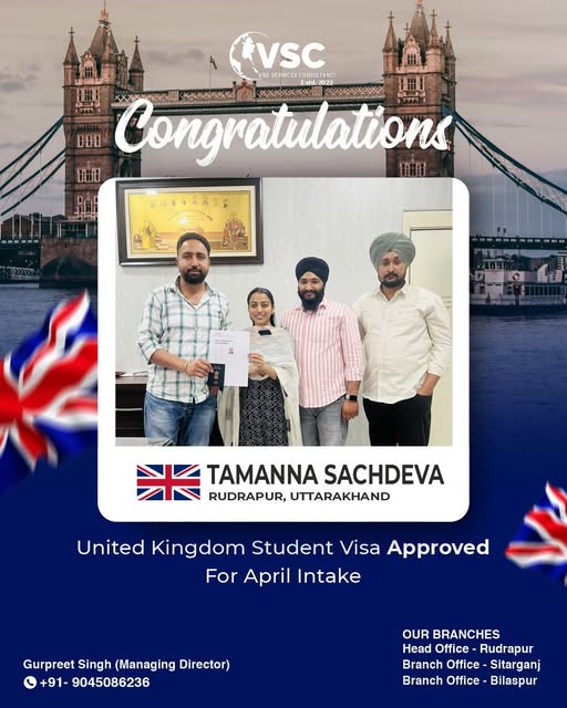 Tamanna Sachdeva — UK Student Visa Approved